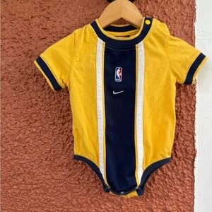 Baby Boy Infant Pacers Nike One Piece Yellow Navy Size 12 Months NBA
